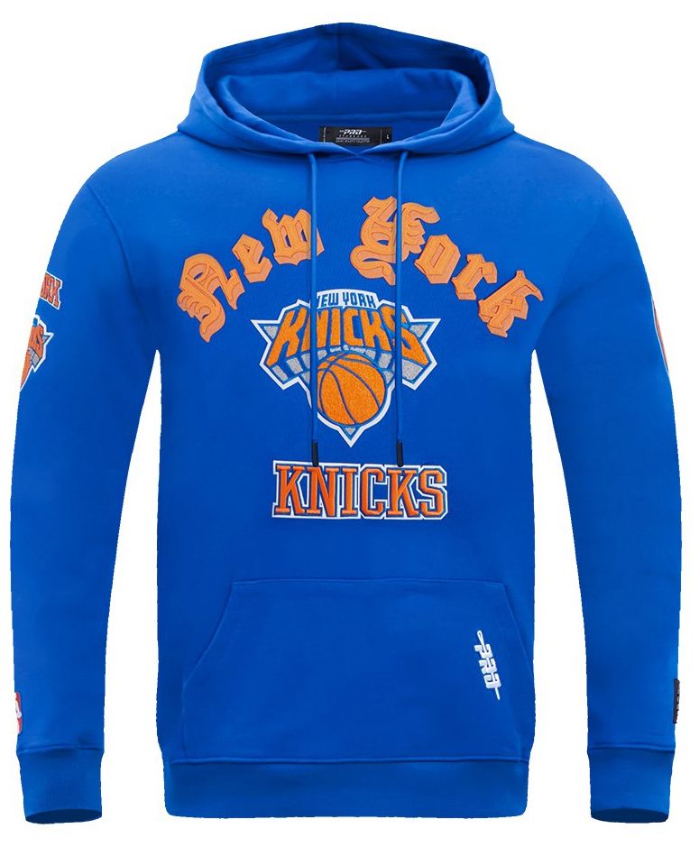 Pro Standard Men's New York Knicks Blue Old English Fleece Hoodie product image