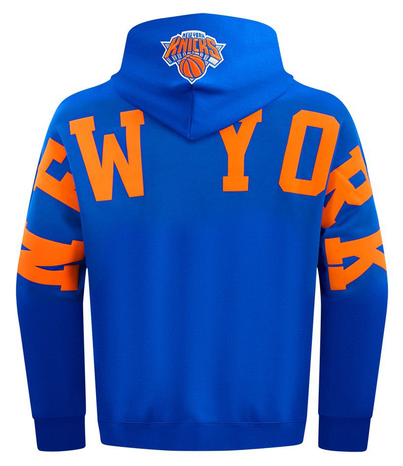 Pro Standard Men's New York Knicks Blue Wingspan Drop Shoulder Hoodie product image