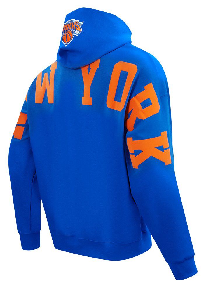 Pro Standard Men's New York Knicks Blue Wingspan Drop Shoulder Hoodie product image