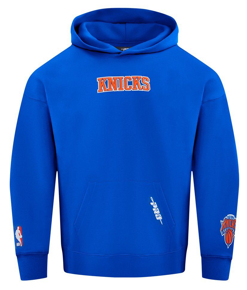 Pro Standard Men's New York Knicks Blue Wingspan Drop Shoulder Hoodie product image