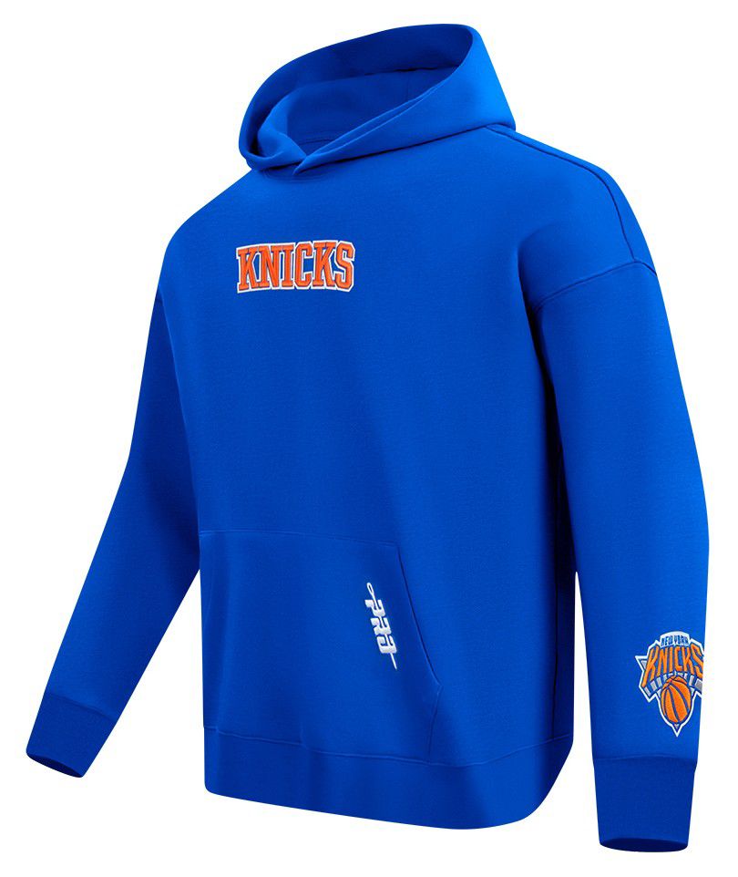 Pro Standard Men's New York Knicks Blue Wingspan Drop Shoulder Hoodie product image
