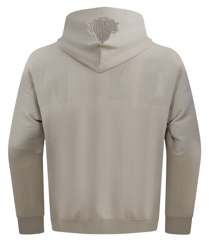 Pro Standard Men's New York Knicks Taupe Wingspan Drop Shoulder Hoodie product image