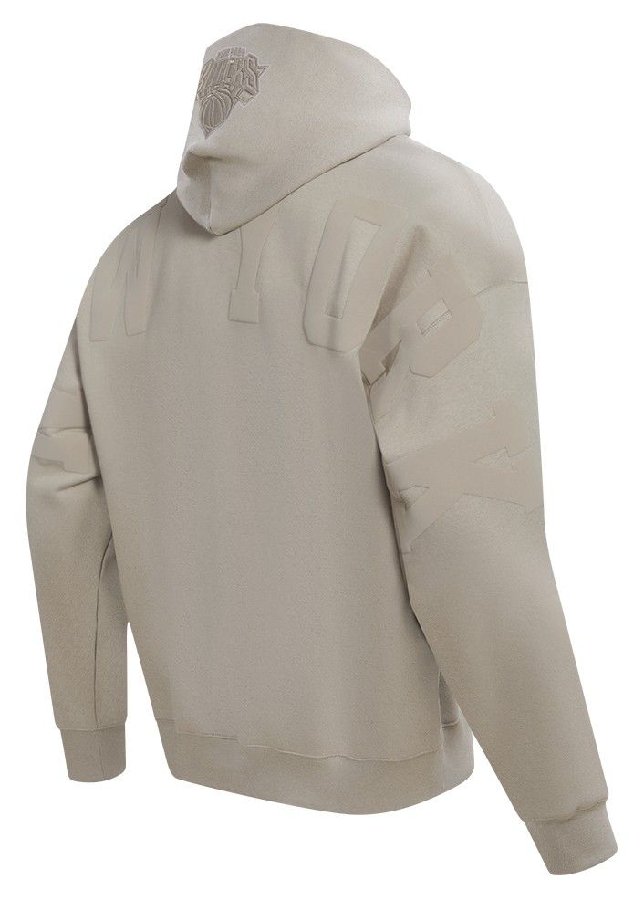 Pro Standard Men's New York Knicks Taupe Wingspan Drop Shoulder Hoodie product image
