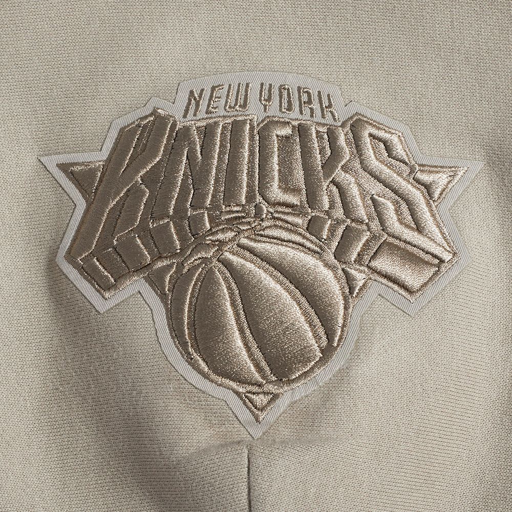 Pro Standard Men's New York Knicks Taupe Wingspan Drop Shoulder Hoodie product image