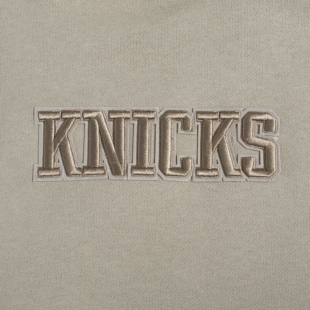 Pro Standard Men's New York Knicks Taupe Wingspan Drop Shoulder Hoodie product image