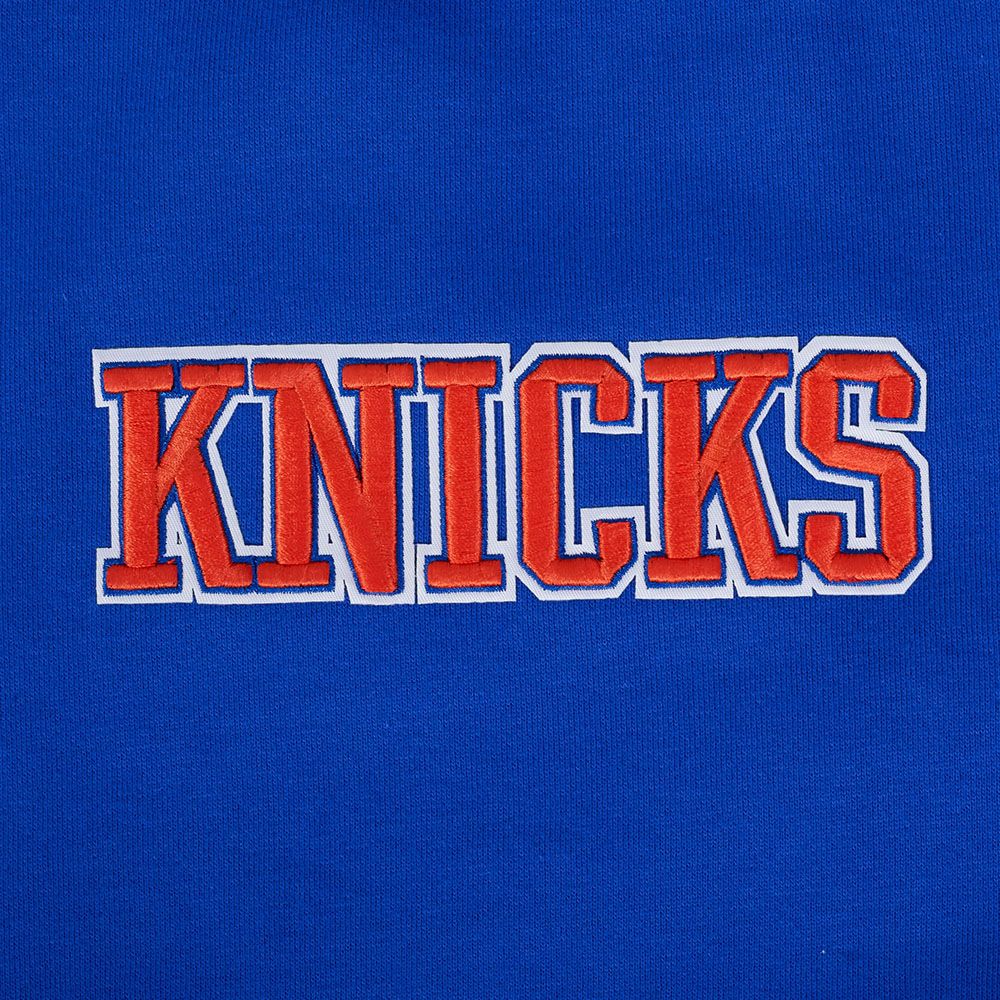 Pro Standard Men's New York Knicks Blue Wingspan Drop Shoulder Fleece Crewneck Sweatshirt product image