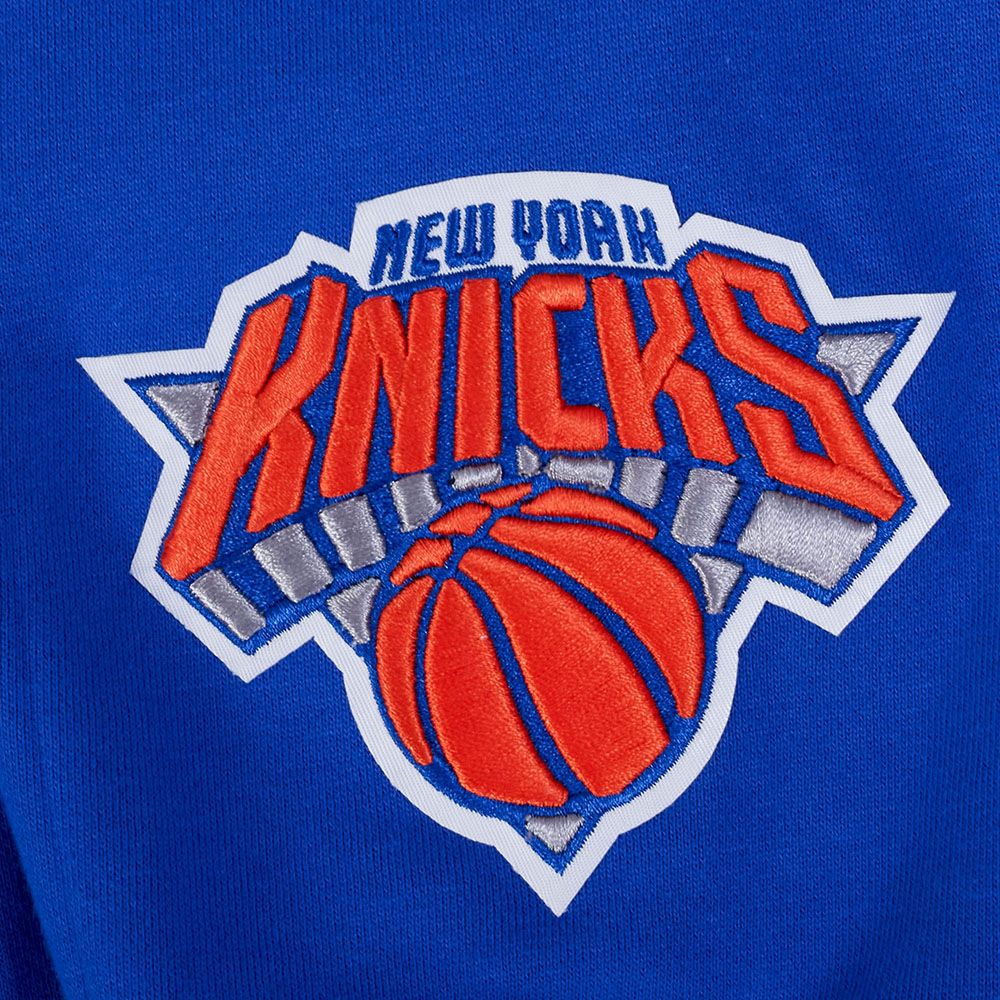 Pro Standard Men's New York Knicks Blue Wingspan Drop Shoulder Fleece Crewneck Sweatshirt product image