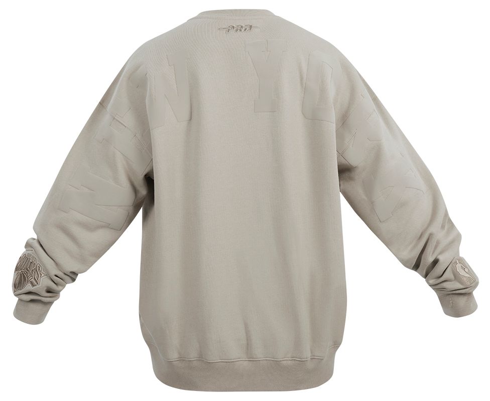 Pro Standard Men's New York Knicks Taupe Wingspan Drop Shoulder Fleece Crewneck Sweatshirt product image