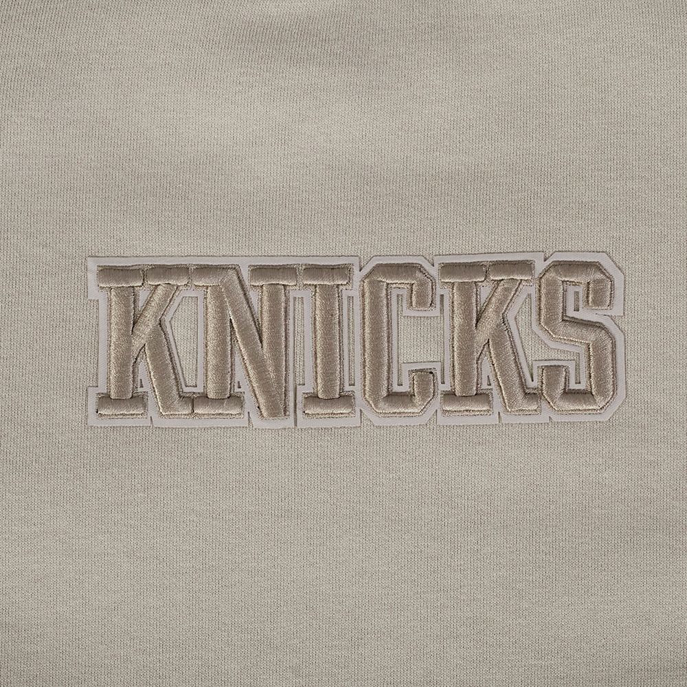 Pro Standard Men's New York Knicks Taupe Wingspan Drop Shoulder Fleece Crewneck Sweatshirt product image