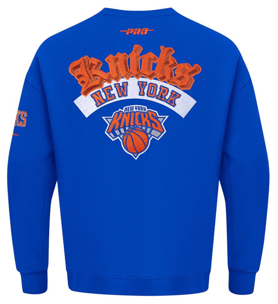 Pro Standard Men's New York Knicks Blue Best Of Crew Pullover Sweatshirt product image