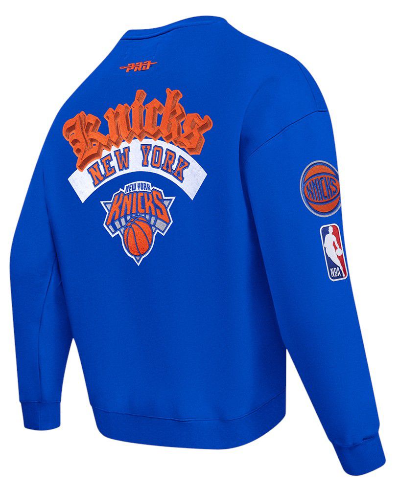 Pro Standard Men's New York Knicks Blue Best Of Crew Pullover Sweatshirt product image