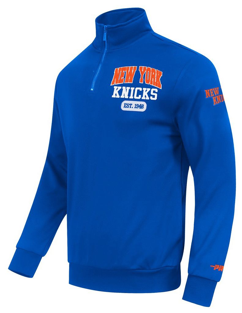 Pro Standard Men's New York Knicks Blue Arch 1/4 Zip Pullover product image