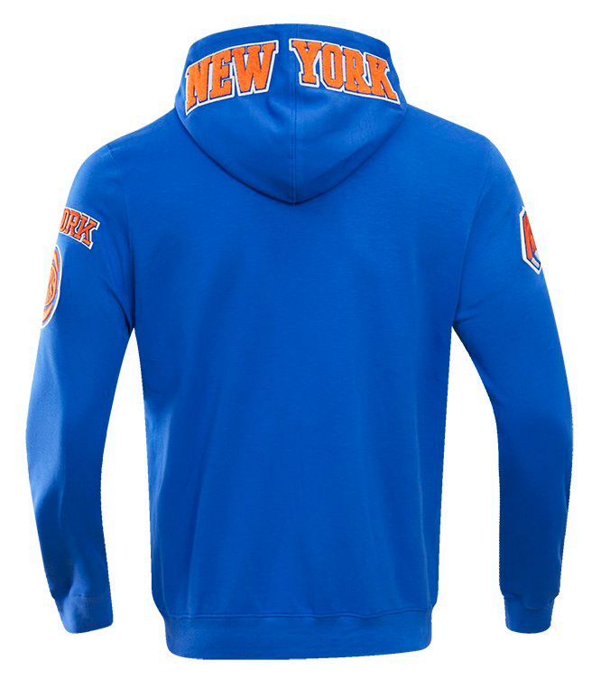 Pro Standard Men's New York Knicks Blue Classic Chenille Full-Zip Hoodie product image