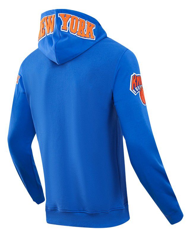 Pro Standard Men's New York Knicks Blue Classic Chenille Full-Zip Hoodie product image