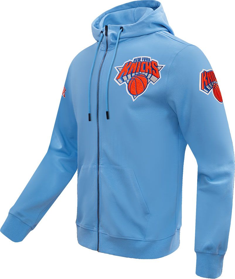 Pro Standard Men's New York Knicks Blue Chenille Full Zip Hoodie product image