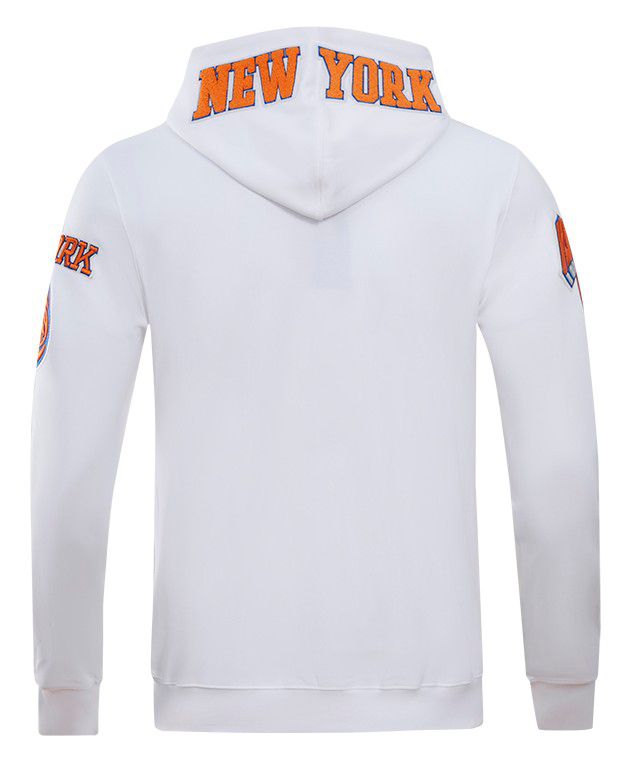 Pro Standard Men's New York Knicks White Classic Chenille Full-Zip Hoodie product image