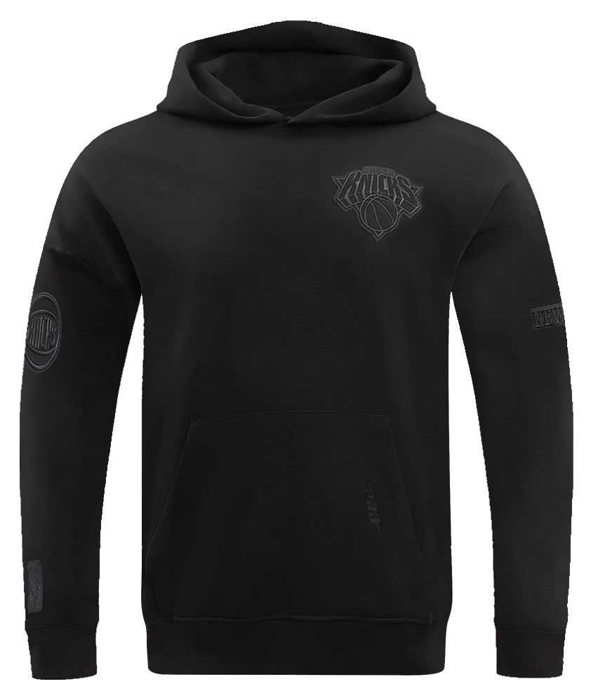 Pro Standard Men's New York Knicks Black Neutral Drop Shoulder Fleece Hoodie product image