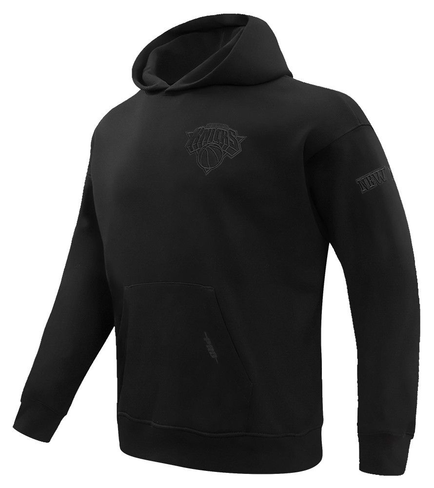 Pro Standard Men's New York Knicks Black Neutral Drop Shoulder Fleece Hoodie product image