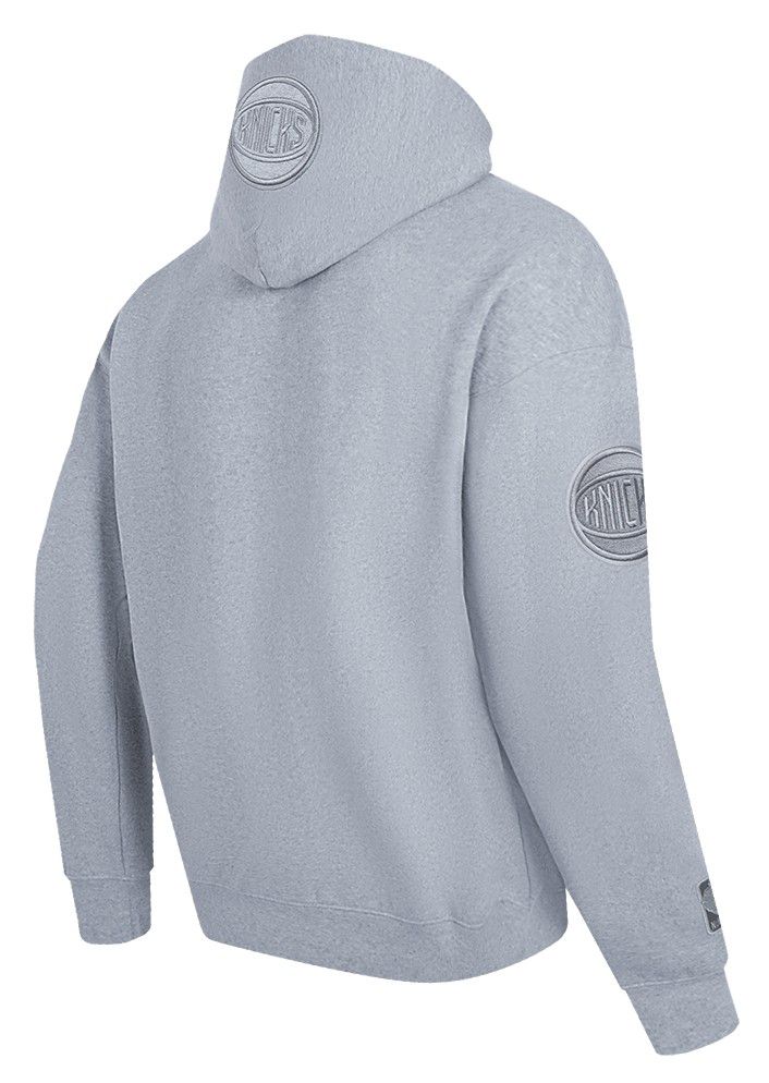 Pro Standard Men's New York Knicks Grey Neutral Drop Shoulder Fleece Hoodie product image
