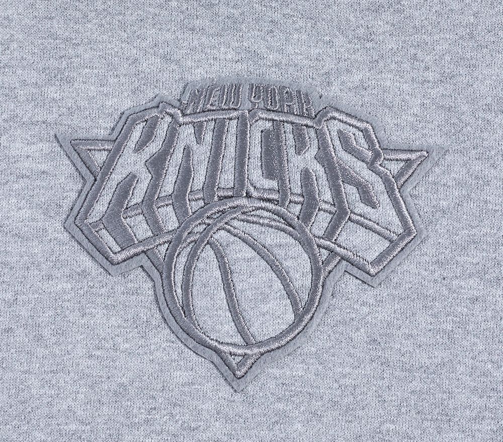 Pro Standard Men's New York Knicks Grey Neutral Drop Shoulder Fleece Hoodie product image