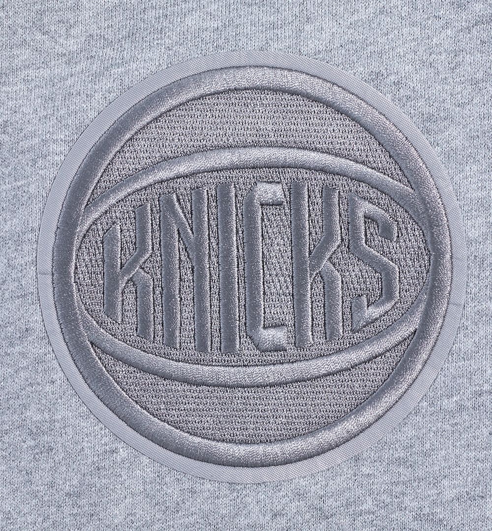 Pro Standard Men's New York Knicks Grey Neutral Drop Shoulder Fleece Hoodie product image