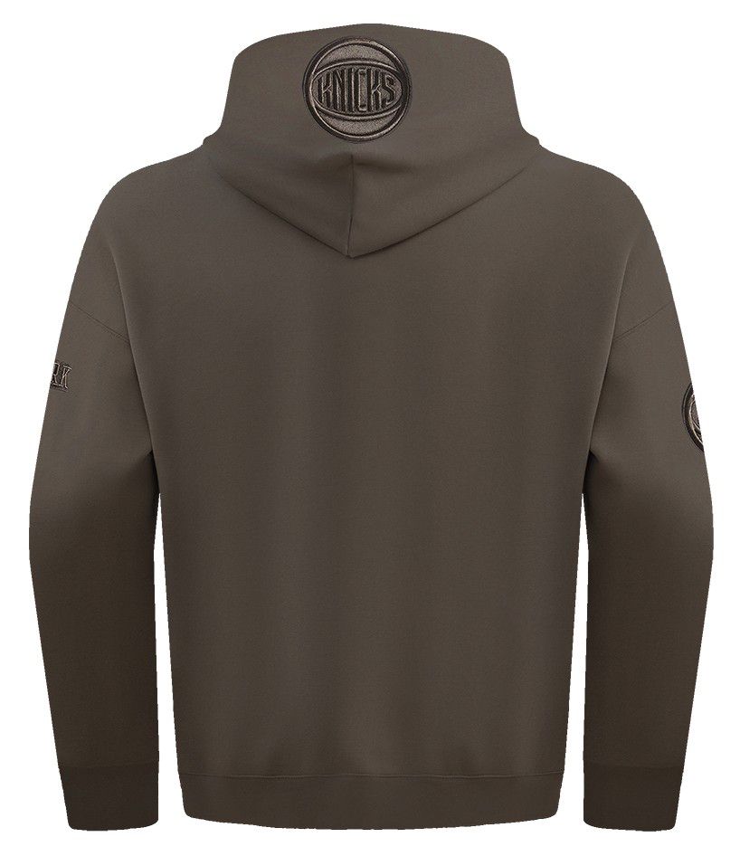 Pro Standard Men's New York Knicks Taupe Neutral Drop Shoulder Fleece Hoodie product image