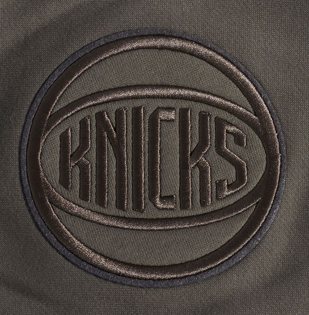 Pro Standard Men's New York Knicks Taupe Neutral Drop Shoulder Fleece Hoodie product image