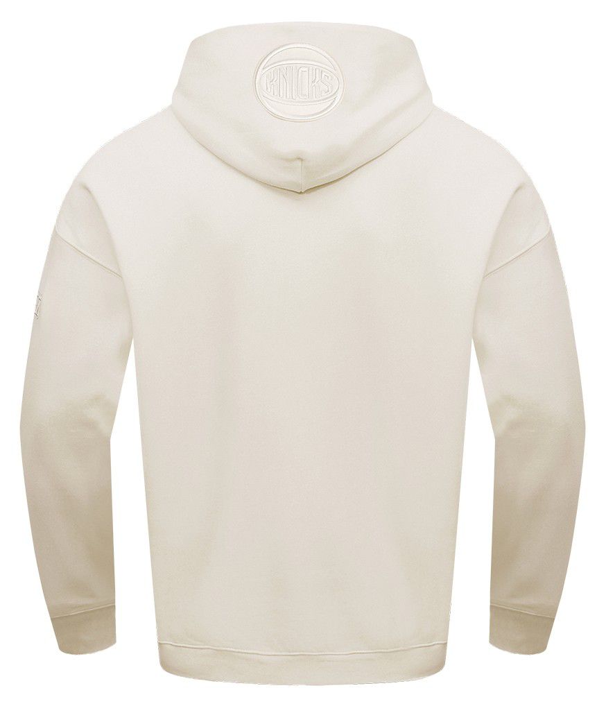 Pro Standard Men's New York Knicks Off White Neutral Drop Shoulder Fleece Hoodie product image