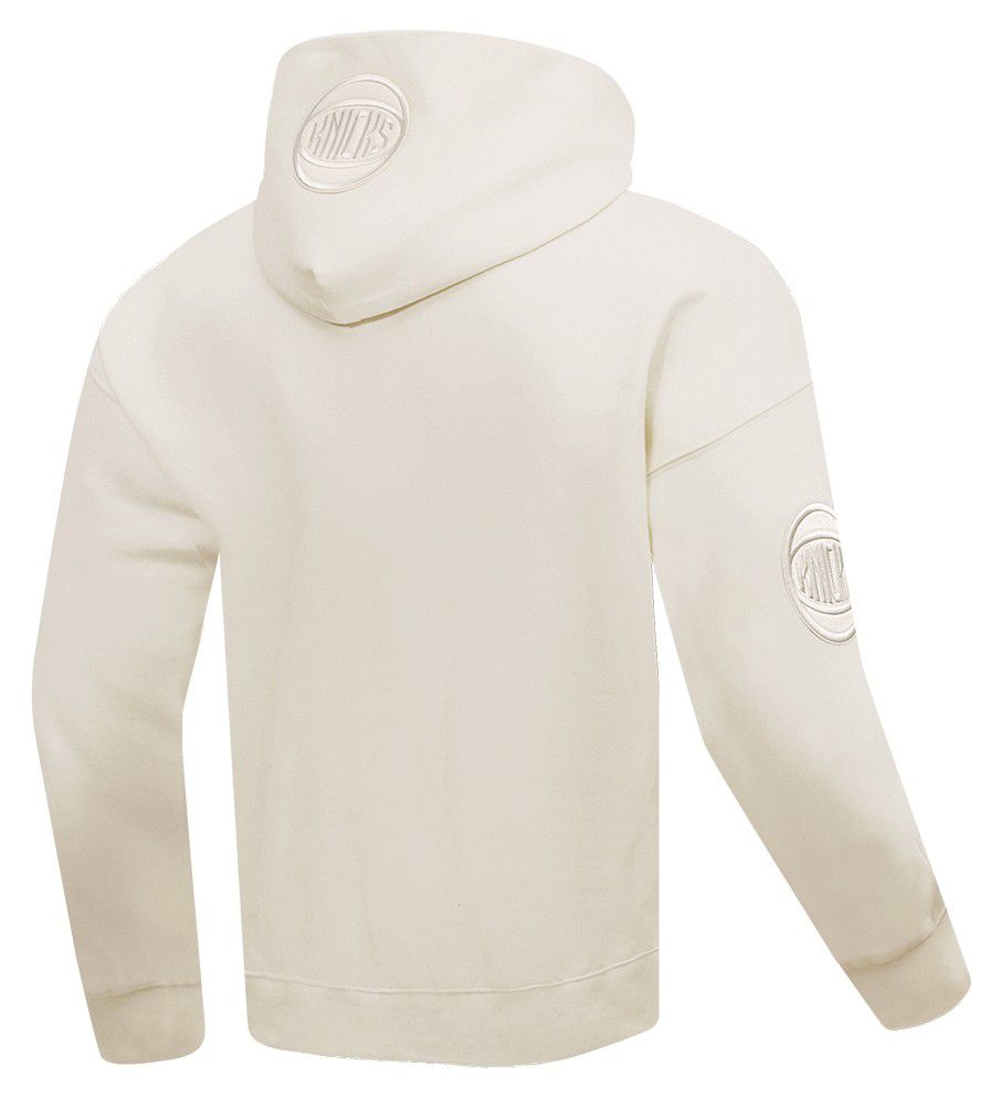 Pro Standard Men's New York Knicks Off White Neutral Drop Shoulder Fleece Hoodie product image