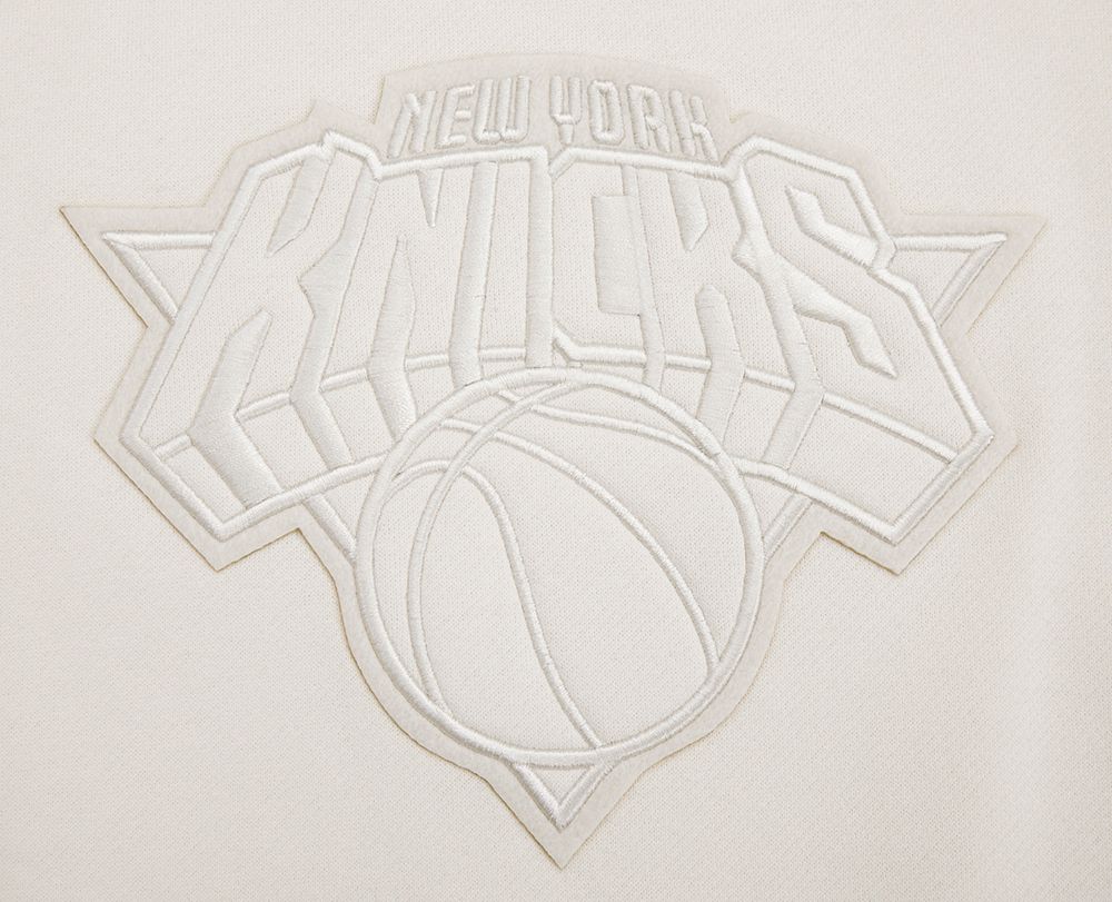 Pro Standard Men's New York Knicks Off White Neutral Drop Shoulder Fleece Hoodie product image