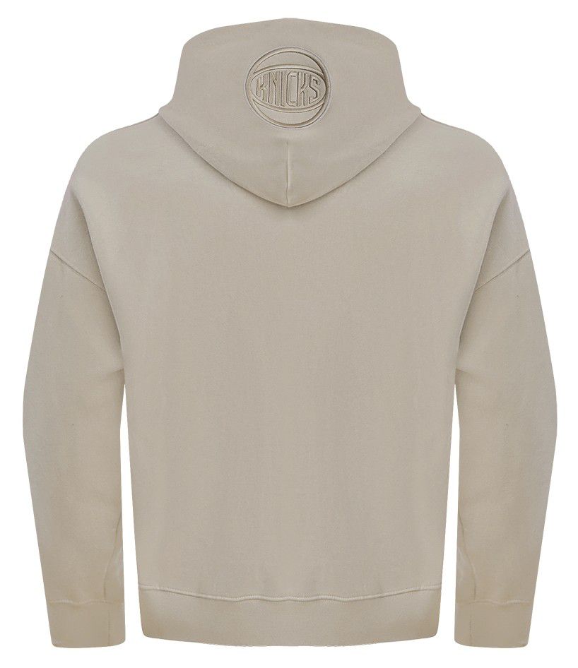 Pro Standard Men's New York Knicks Taupe Neutral Drop Shoulder Fleece Hoodie product image