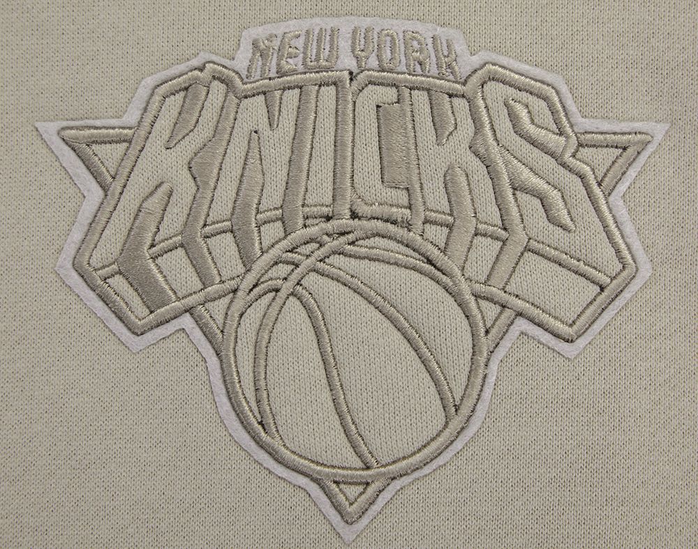 Pro Standard Men's New York Knicks Taupe Neutral Drop Shoulder Fleece Hoodie product image