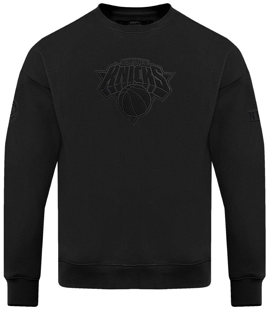 Pro Standard Men's New York Knicks Black Neutral Drop Shoulder Fleece Crewneck Sweatshirt product image