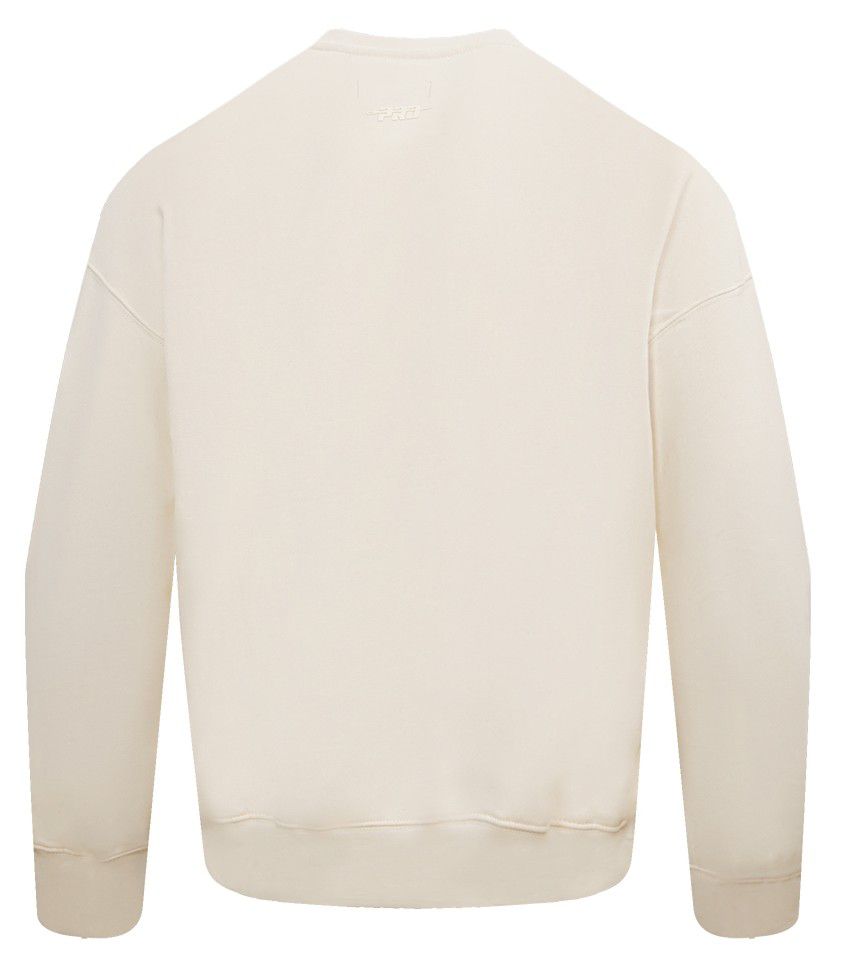 Pro Standard Men's New York Knicks Off White Neutral Drop Shoulder Fleece Crewneck Sweatshirt product image