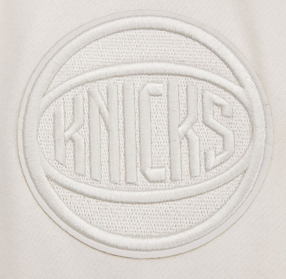 Pro Standard Men's New York Knicks Off White Neutral Drop Shoulder Fleece Crewneck Sweatshirt product image