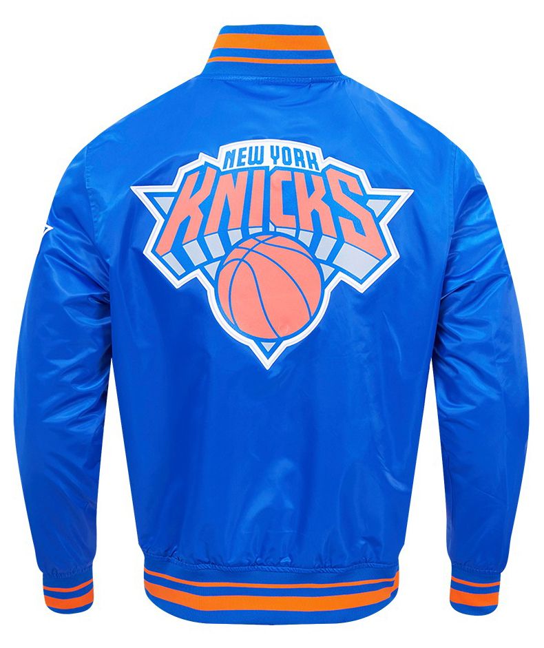 Pro Standard Men's New York Knicks Royal Script Tail Satin Jacket product image