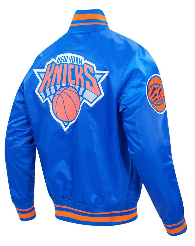 Pro Standard Men's New York Knicks Royal Script Tail Satin Jacket product image