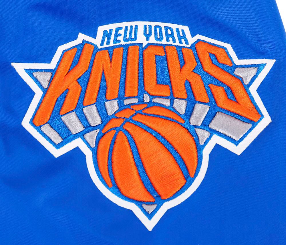 Pro Standard Men's New York Knicks Royal Script Tail Satin Jacket product image
