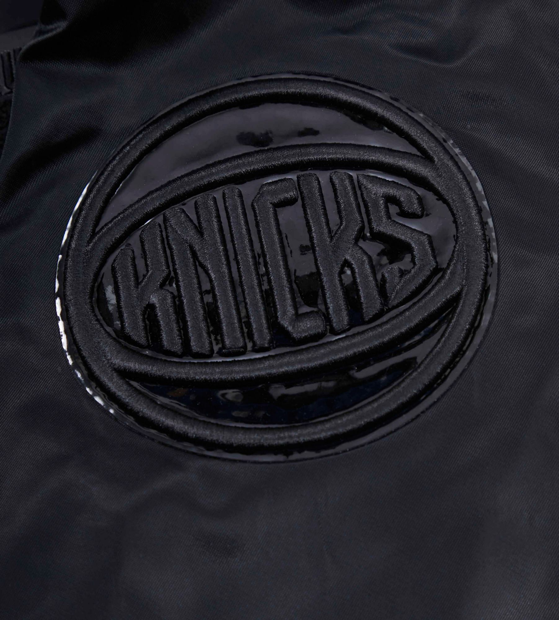Pro Standard Men's New York Knicks Triple Black Satin Jacket product image