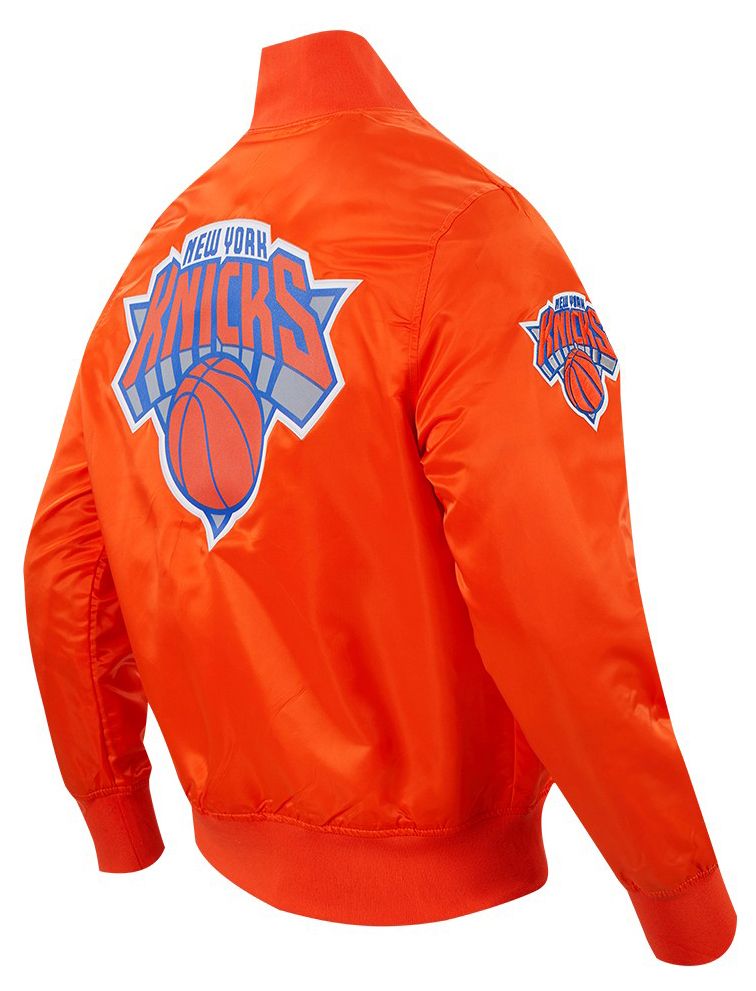Pro Standard Men's New York Knicks Orange Big Logo Satin Jacket product image