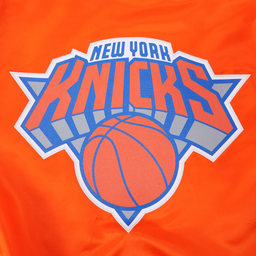 Pro Standard Men's New York Knicks Orange Big Logo Satin Jacket product image