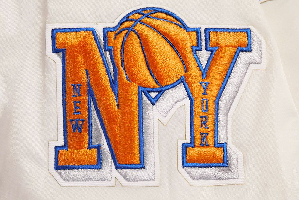 Pro Standard Adult New York Knicks White Retro Classic Satin Jacket product image