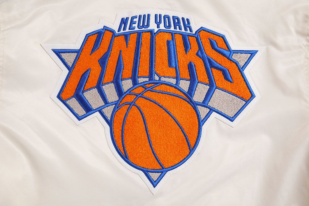 Pro Standard Adult New York Knicks White Retro Classic Satin Jacket product image