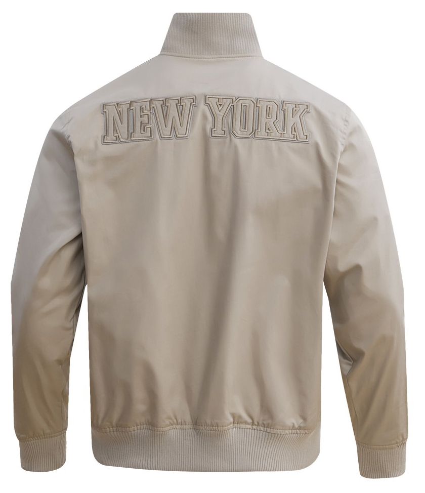 Pro Standard Men's New York Knicks Taupe Neutral Twill Jacket product image
