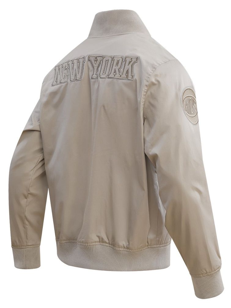 Pro Standard Men's New York Knicks Taupe Neutral Twill Jacket product image