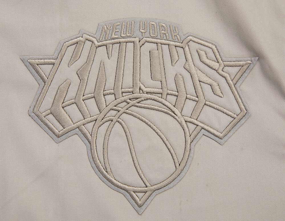 Pro Standard Men's New York Knicks Taupe Neutral Twill Jacket product image