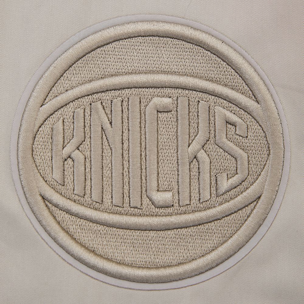Pro Standard Men's New York Knicks Taupe Neutral Twill Jacket product image