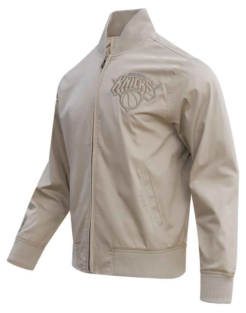 Pro Standard Men's New York Knicks Taupe Neutral Twill Jacket product image