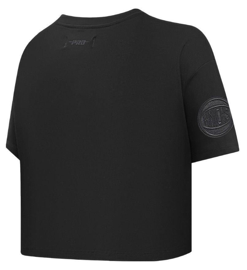 Pro Standard Women's New York Knicks Black Neutral Boxy Cropped T-Shirt product image