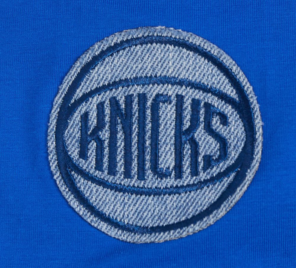 Pro Standard Women's New York Knicks Blue Varsity Blues Boxy Cropped T-Shirt product image